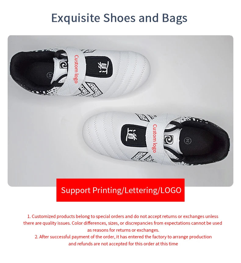 Taekwondo Shoes Breathable Wear-Resistant Kickboxing Kung Fu Professional Taekwondo Martial Arts Sneaker Shoes Kids to Adult