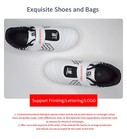 Taekwondo Shoes Breathable Wear-Resistant Kickboxing Kung Fu Professional Taekwondo Martial Arts Sneaker Shoes Kids to Adult