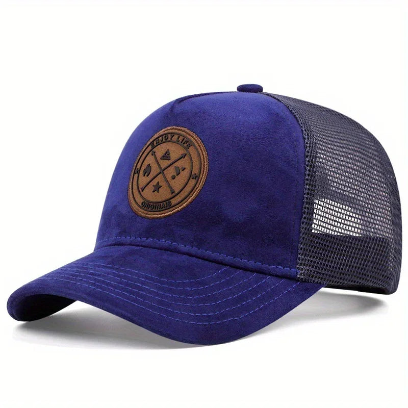 Summer Mesh Baseball Cap Women Men ENJOY LIFE Letter Patch Snapback Hat Casual Breathable Unisex Street Hip Hop Trucker Caps