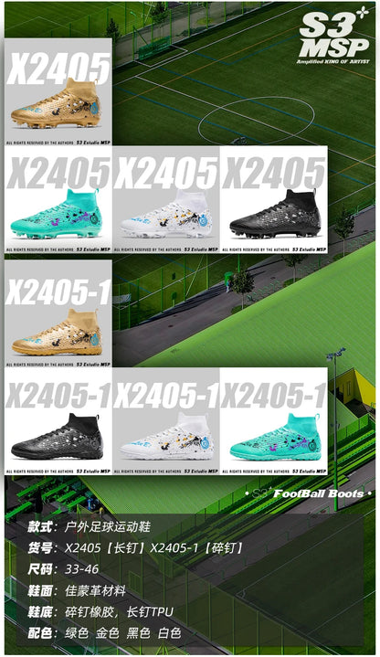 New Men's Professional Soccer Shoes Non-slip Football Boots Unisex Breathable Futsal Sports New Cleats Drop Shipping Ultralight