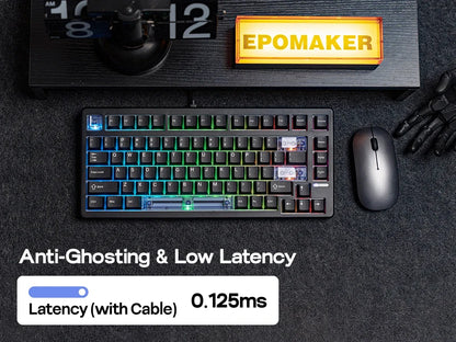 EPOMAKER HE80 75% dispunere QWERTY SUA, tastatură mecanică magnetică cu efect Hall, cu cablu, garnitură cremoasă, cu schimbare la cald, DKS SOCD pentru PC/Mac