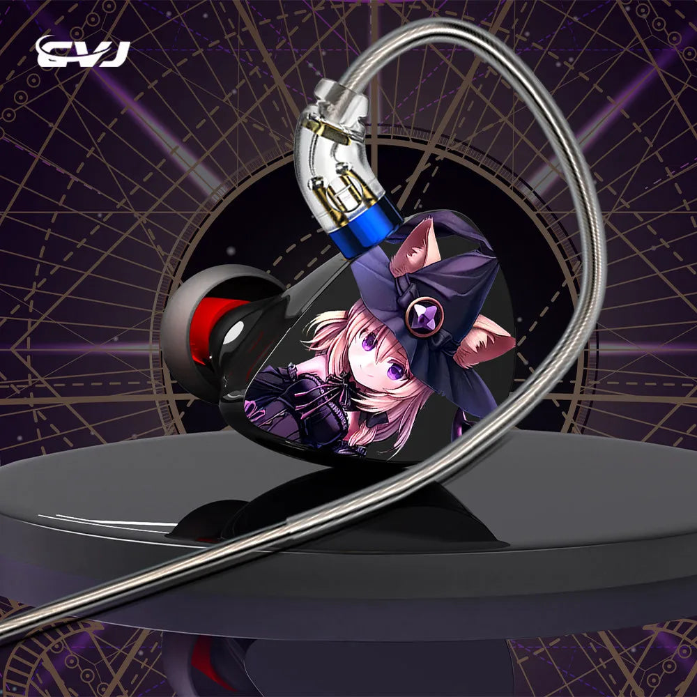 CVJ Nightelf in ear earphones Dual-channel three-unit  3.5mm metal plug earphone with silver-plated wire rod