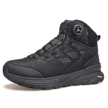 Zapatos de cuero HUMTTO para hombre, calzado deportivo de invierno para camping y actividades al aire libre, botas de trekking transpirables, zapatillas de senderismo antideslizantes para hombre