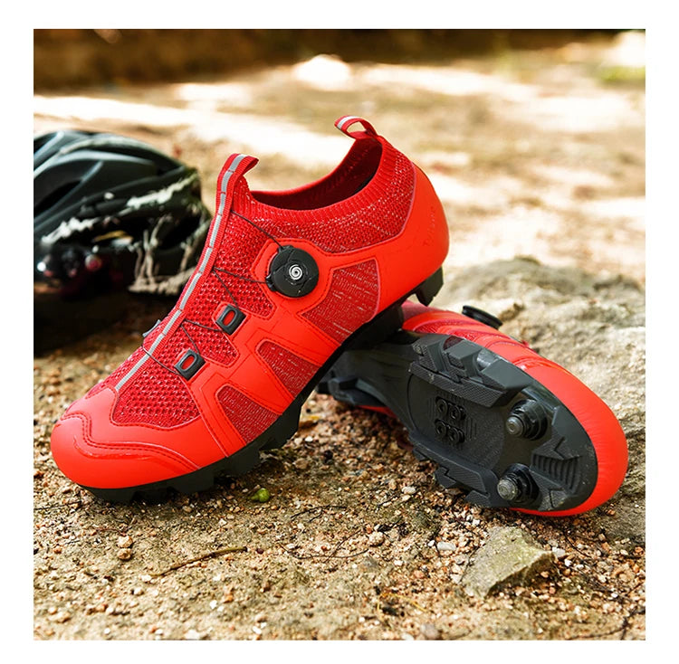 Mountain Bike Shoes Men's Cycling Shoes Quick Ratchet Buckle Compatible with SPD System Pedal for Indoor Outdoor Women MTB Shoes