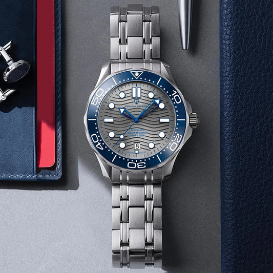 2026 New PAGANI DESIGN Wave Men Mechanical watch Luxury Automatic Watch for men NH35 Sapphire crystal Dive wristwatch clock man