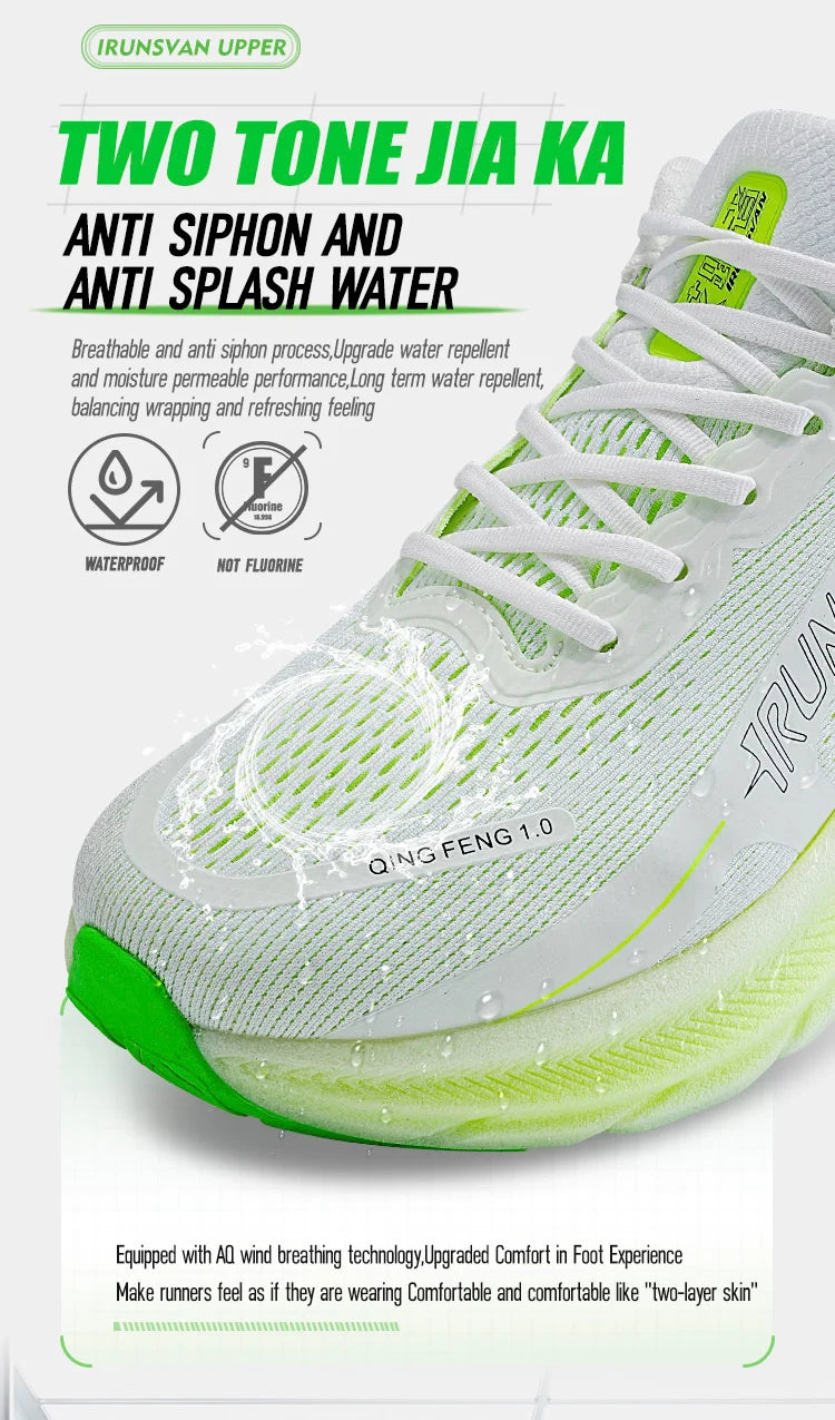 IRUNSVAN New Carbon Plate Marathon Running Shoes Lightweight Shock-Absorbing And Suitable For Men's Sports Shoes