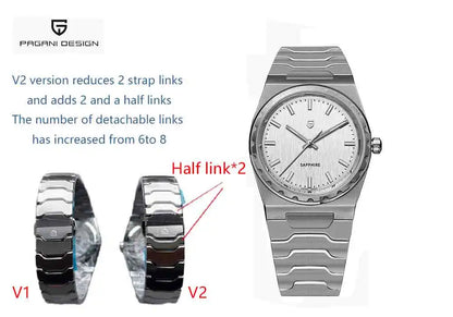 PAGANI DESIGN 2026 New Thin 7mm Fashion Men's Quartz Watch 10Bar Waterproof Stainless Steel Sapphire C3 Upgrade V2 reloj hombre