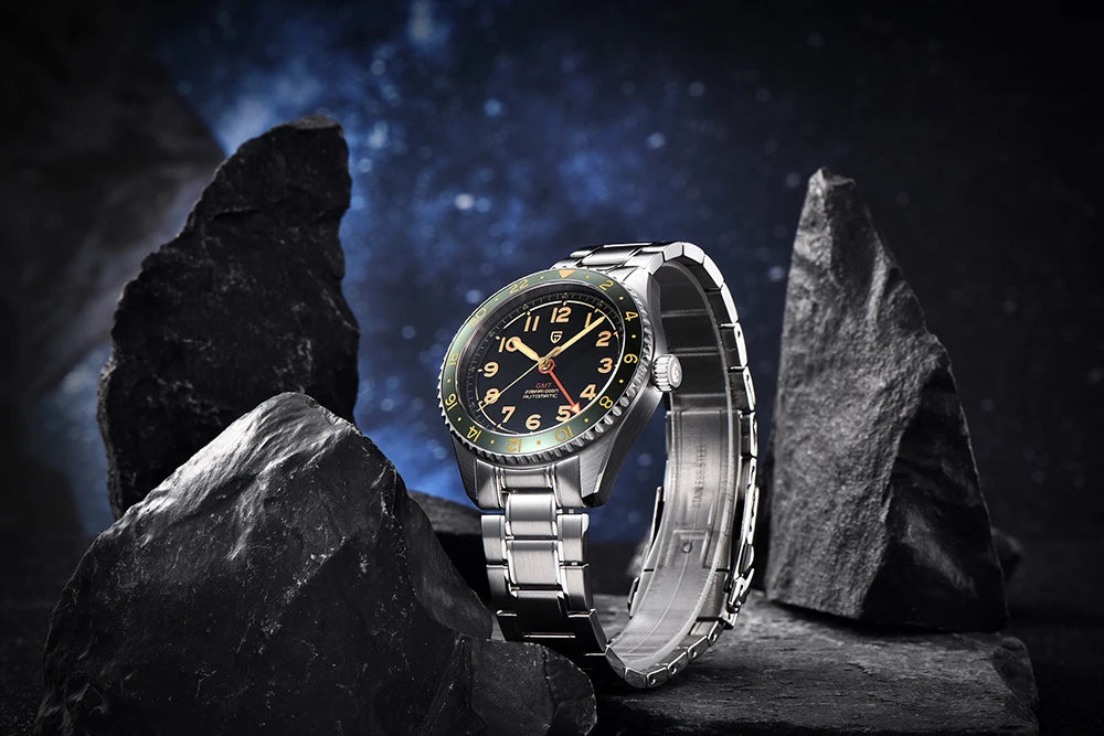 PAGANI DESIGN 2026 NEW Top GMT Men Automatic Mechanical Watches Pearl DG5833 Waterproof Luminous Sapphire Glass reloj hombre