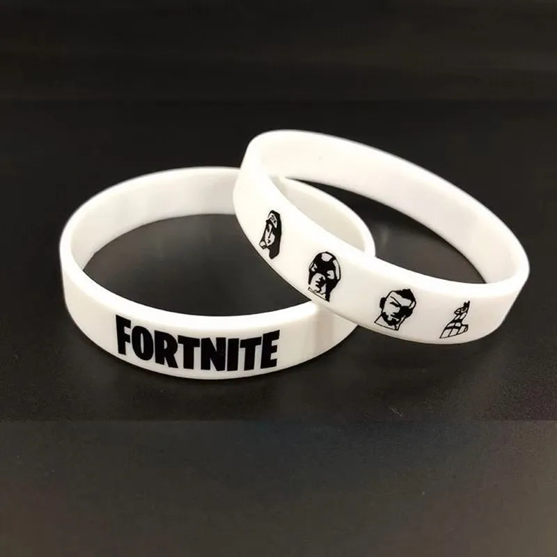 Pulseira Fortnite de Fitness em Silicone de Borracha, Vermelha e Preta, Sem Inscrição, 1 Peça, Presente para Homem, Mulher e Criança, Venda por Grosso