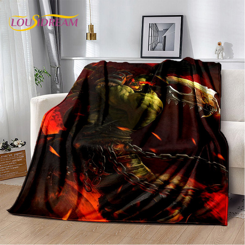 World of Warcraft,WOW ,Game Gamer Soft Plush Blanket,Flannel Blanket Throw Blanket for Living Room Bedroom Bed Sofa Picnic Cover