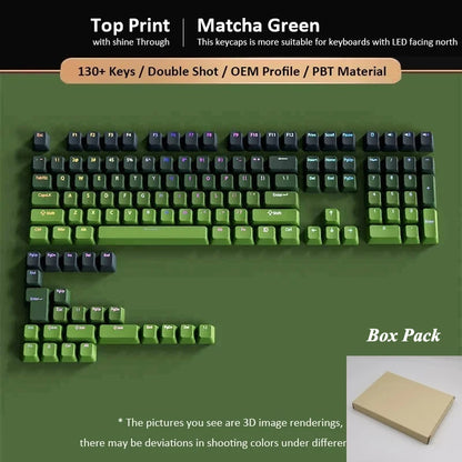133+ tasti OEM Profile Gradient Keycaps per tastiera meccanica da gaming con switch Cherry MX, PBT retroilluminati RGB, layout ISO, keycap