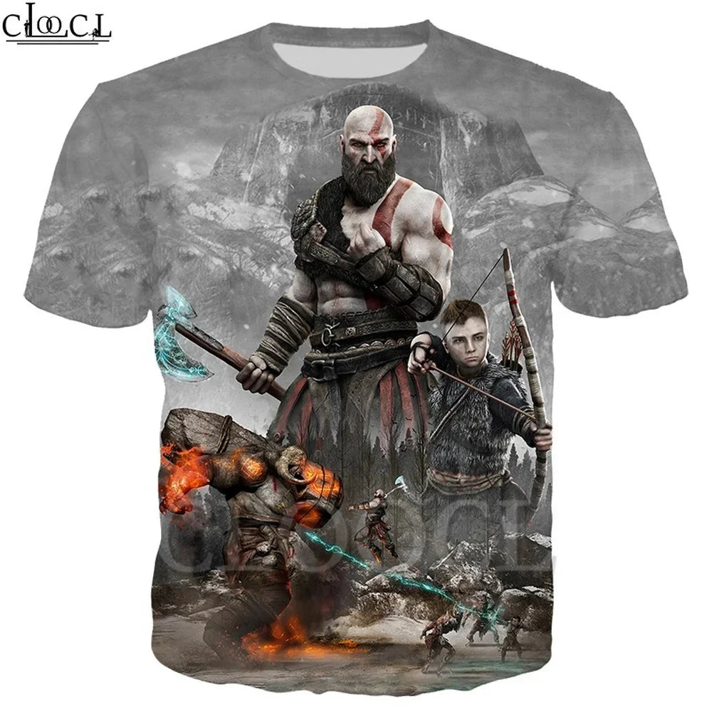 Games Kratos God of War T Shirt Women's Men's Hoodie Suits 3D Print Jogging Pants Warrior Sweatshirt Casual Zipper Hooded Coat