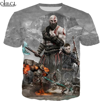 Games Kratos God of War T Shirt Women's Men's Hoodie Suits 3D Print Jogging Pants Warrior Sweatshirt Casual Zipper Hooded Coat