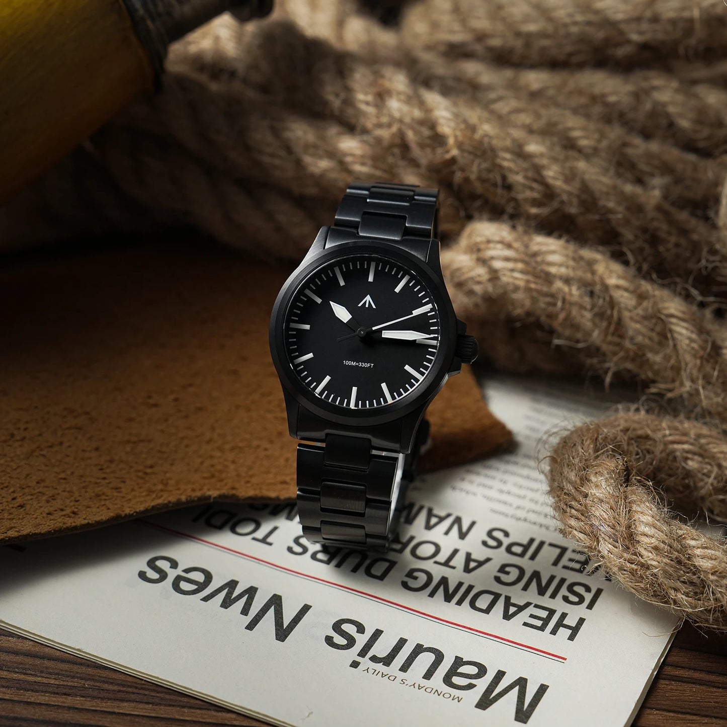 MILITADO ML18 Quartz PVD 316L Steel Sapphire VH31 Sweep Second Movement Sapphire BGW9 Lume 100M Waterproof Men Wristwatch