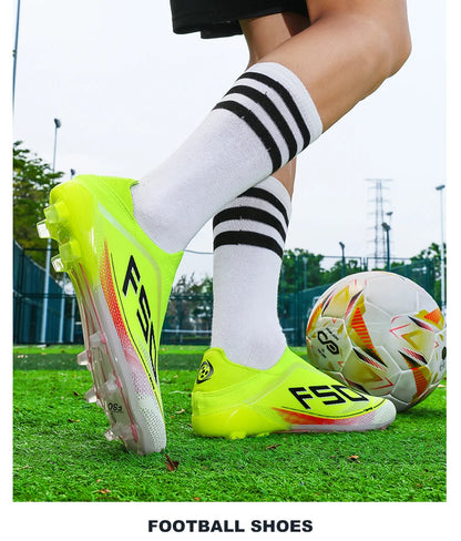New Men's Football Boots Futsal Outdoor Sneakers Match Grass Non-Slip High-Quality Soccer Shoes Cleats Hot-Selling High-Top Light