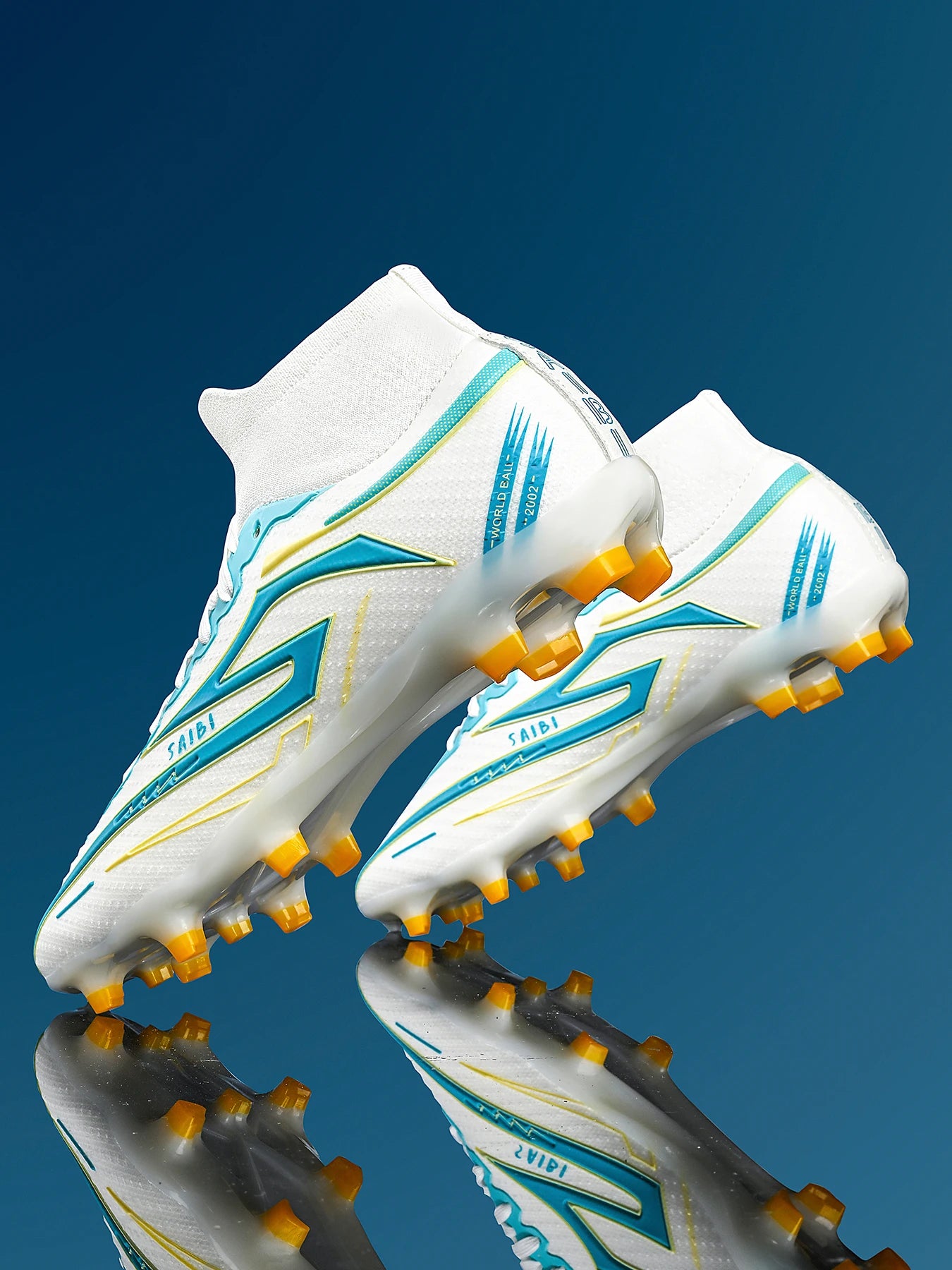 AG/FG Long Studs Soccer Shoes, PU Fabric Mixed Upper, TPU Sole Wear-Resistant Anti-Slip, Men Women Kids Youth Outdoor Sports