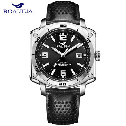 BORIAGE(BOAIJIUA) NH35 Fully Automatic Mechanical Men's Watch Original Design Mechanical Watches  Luminous Wristwatch