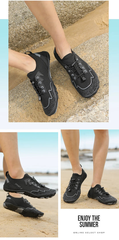 New Barefoot Wading Shoes Men Women Mesh Quick-Drying Beach Shoes Outdoor Non-Slip Swimming Shoes Unisex Water Sports Shoes