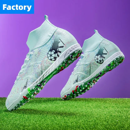 Scarpe da calcio professionali da uomo, scarpe da calcetto con tacchetti, sneakers da calcio ultraleggere per allenamento e sport all’aperto