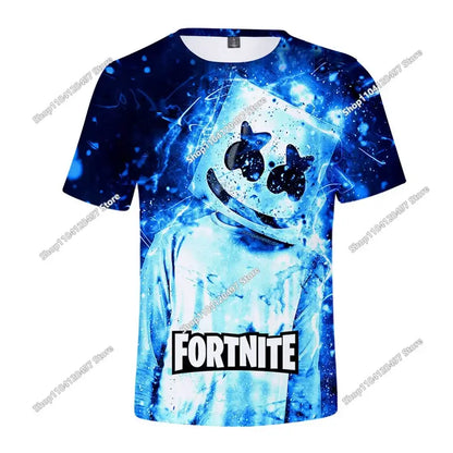 Halloween Peely 3D T-shirt Boys Girls Christmas Fortnite Tees Battle Royale Streetwear Kids Victory Game Men T Shirt Clothes