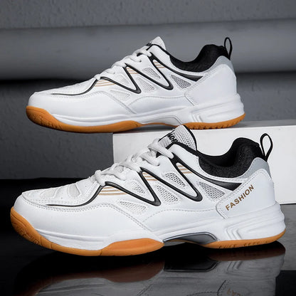 Sapatilhas desportivas novas para homem e mulher, de cano baixo com atacadores, sola grossa e amortecimento de impactos, para ténis de mesa e badminton