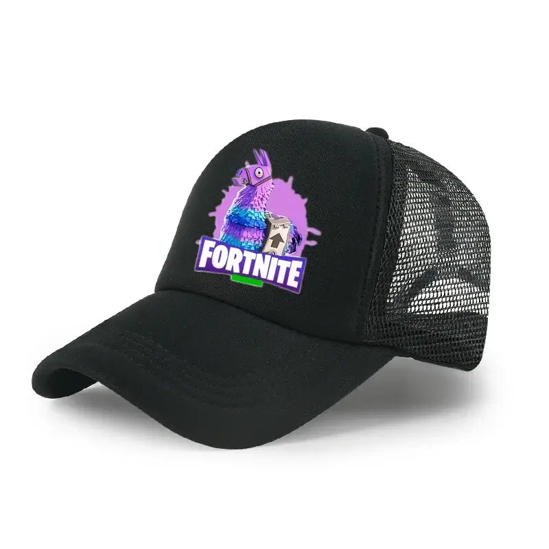 Fortnite Baseball Cap Cartoon Game Printed Hat Kids Summer Breathable Mesh Hat Adjustable Peaked Cap Children’s Birthday Gift