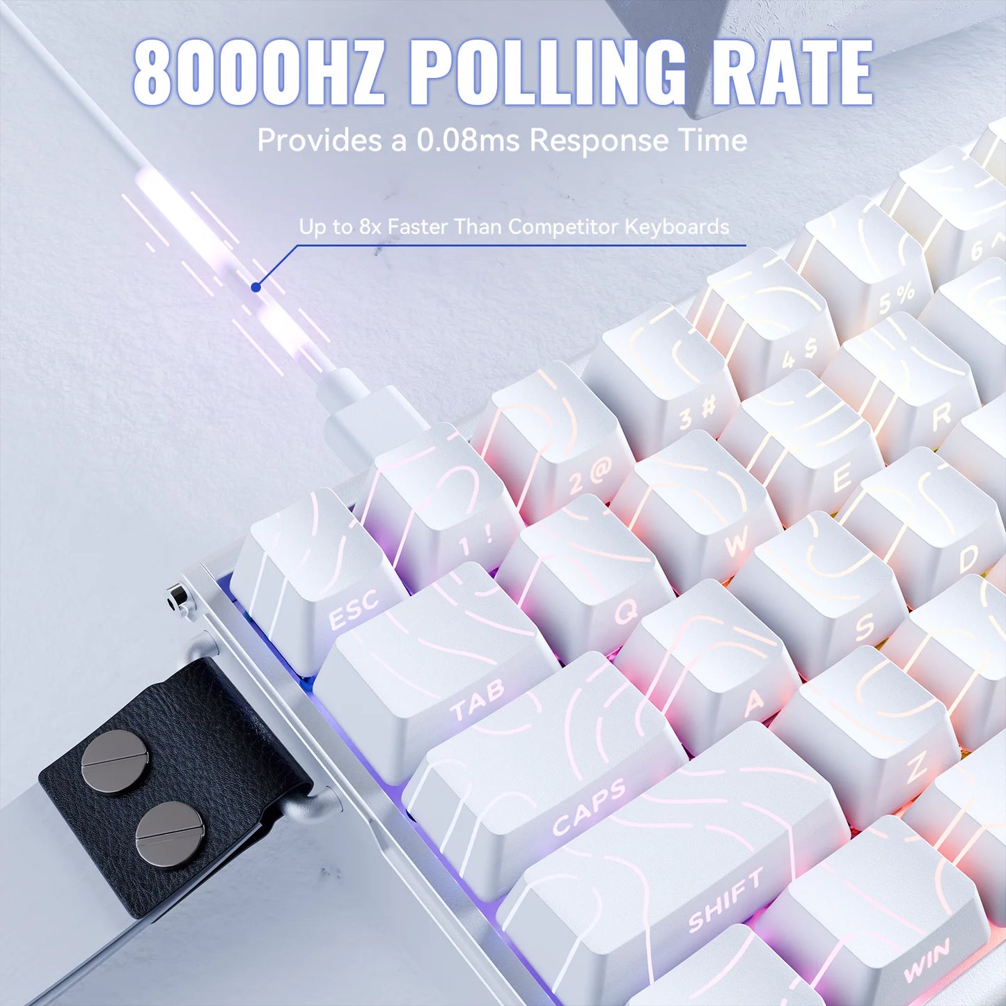 ATTACK SHARK X68MAX HE Tastiera in alluminio Rapid Trigger con switch magnetici 60% cablata 8KHz con precisione RT di 0.005mm