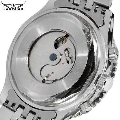 Jaragar 50MM Automatic Mechanical Watch for Men,Multifunctional,Date Month Week Display,3ATM Waterproof,Business Casual Style