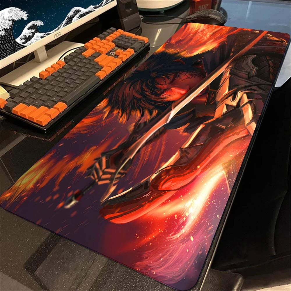 Mousepad Final Fantasy Mouse Pad Gamer Office Accessories for Big Desk Mat Gaming Keyboard Mats Xxl Large Mause Carpet 900x400mm