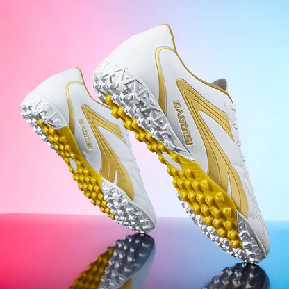 Scarpe da calcio da uomo traspiranti, scarpini da football e futsal ultraleggeri, sneaker professionali da allenamento unisex, tacchetti per erba e sport da partita