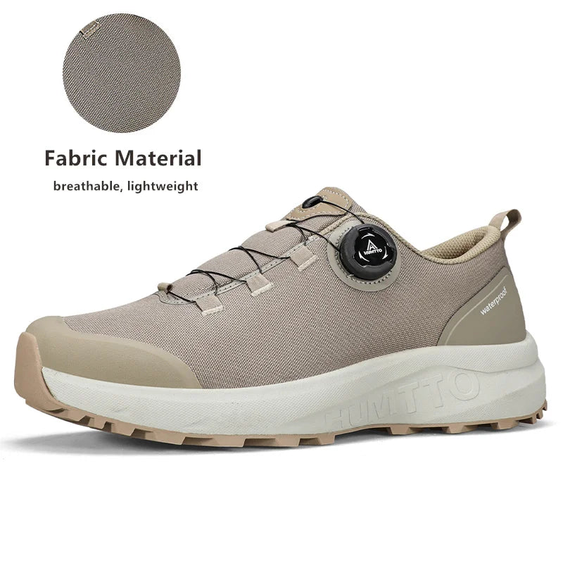 Zapatos de cuero HUMTTO para hombre, calzado deportivo de invierno para camping y actividades al aire libre, botas de trekking transpirables, zapatillas de senderismo antideslizantes para hombre