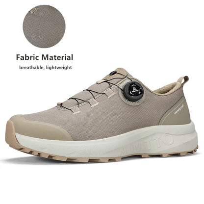 Zapatos de cuero HUMTTO para hombre, calzado deportivo de invierno para camping y actividades al aire libre, botas de trekking transpirables, zapatillas de senderismo antideslizantes para hombre