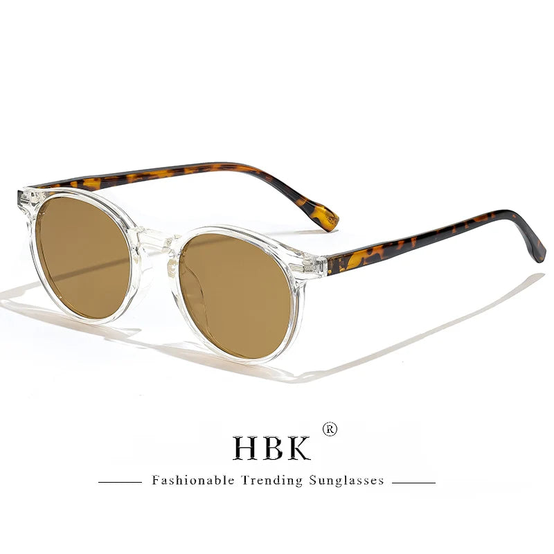 HBK Fashion Polarized Sunglasses Men Round TR90 Frame Fashion Sun Glasses Women Driving Sports UV400 Lunette De Soleil Homme