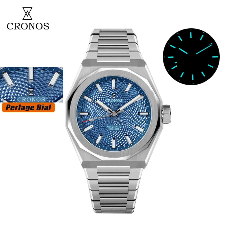Cronos Luxury Men Watch 36mm Automatic PT5004 Miyota 90S5 Wristwatches Sapphire 10ATM See-through Case Back L6050  reloj hombre