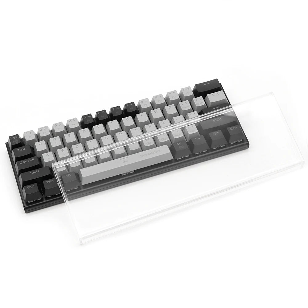 Funda protectora transparente de acrílico para teclado mecánico, cubierta antipolvo para teclado de 60/61/64 96 98104/108 teclas y cubierta para ratón