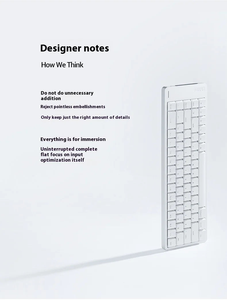 Tastiera meccanica Lofree FLOW2 Business Office, wireless Bluetooth e cablata, silenziosa con suono delicato, compatibile, mute, blocco in alluminio