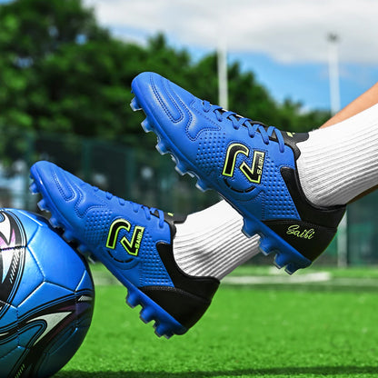 Chaussures de sport tactiques unisexes à crampons pour terrain ferme, tige en PU tissé, crampons TPU AG FG, adhérence supérieure, antidérapantes, chaussures d'entraînement pour hommes