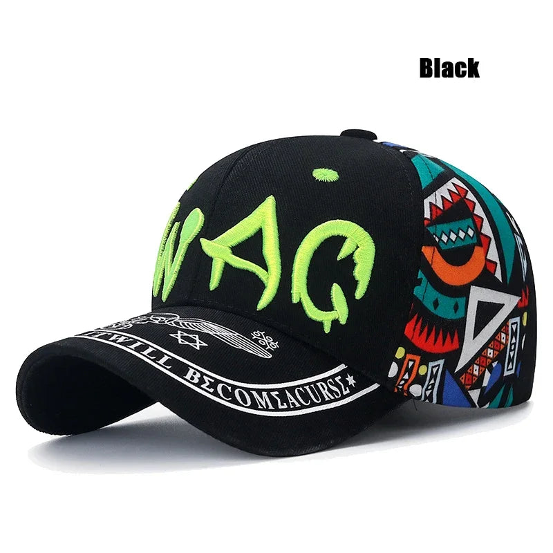 Nuovo cappellino da baseball casual alla moda con ricamo e stampa lettering, protezione solare per esterni