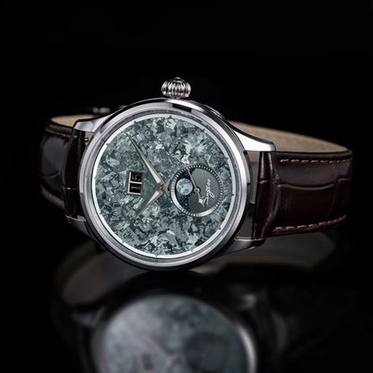 Automatic Man Watch Moon-Phase ST2528 Movement Waterproof Mechanical Wristwatches Sapphire Crystal Titanium Dials Clock S401 New