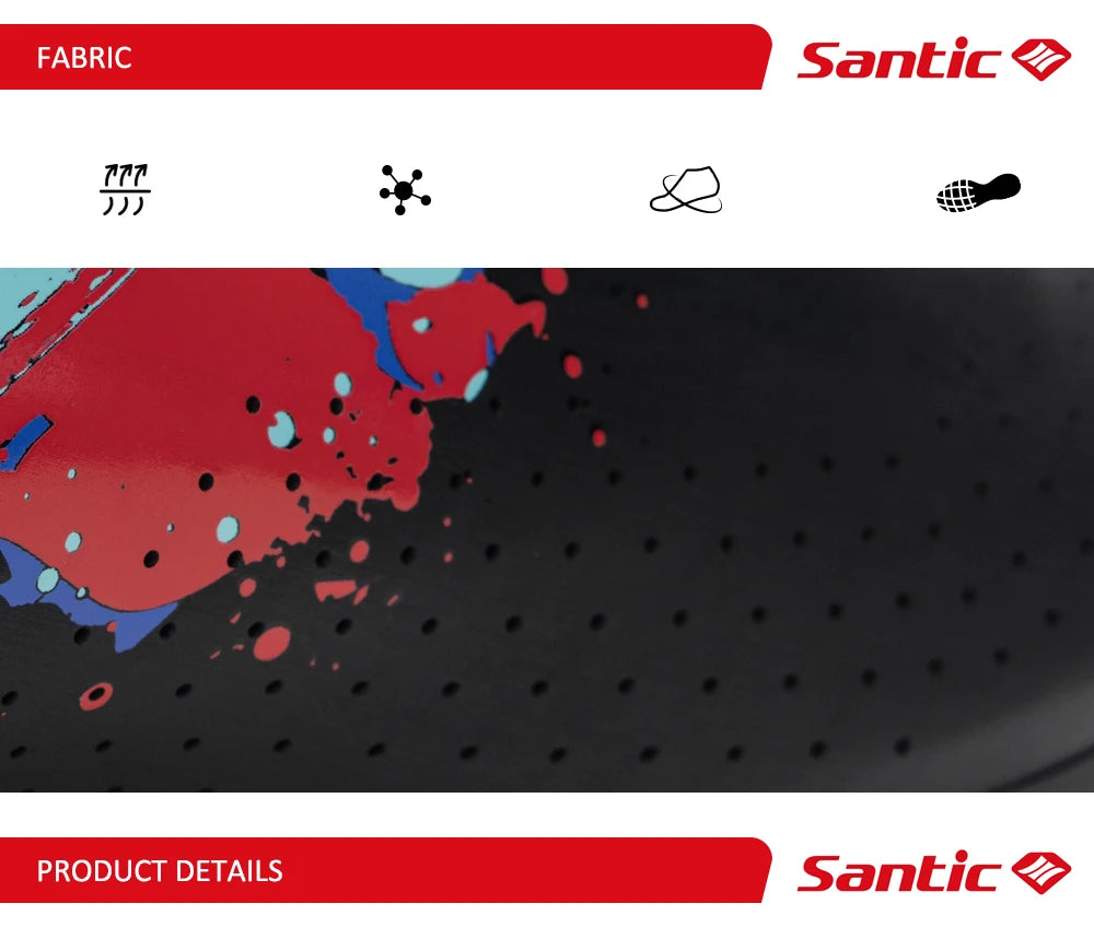 Santic men's cycling shoes 2025 new glass fiber nylon sole outdoor pro road racing shoes auto-lock road riding bicycle sneakers