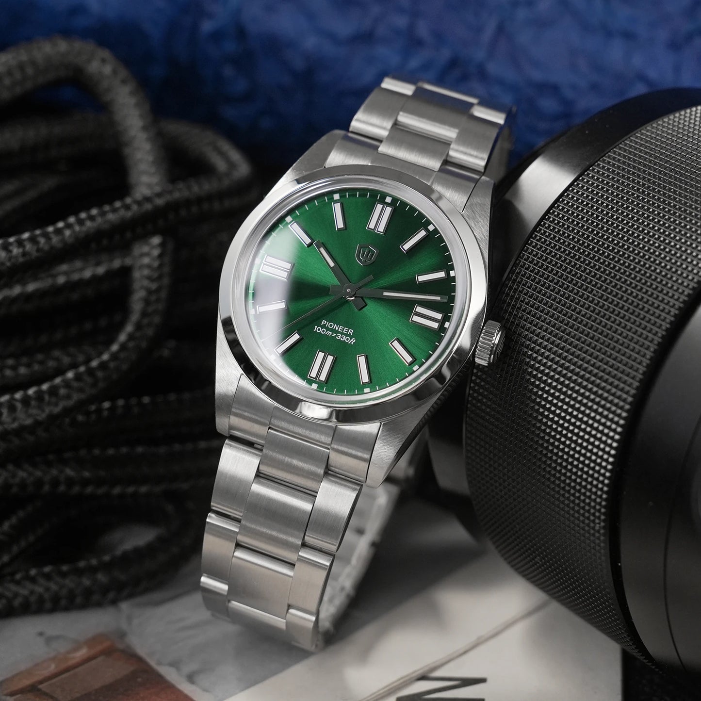 Watchdives WD1016 V3 Quartz Watch 37mm Stainless Steel Case Sapphire Vintage Watch  VH31 Sweep Movemet 100m Waterproof Men Watch