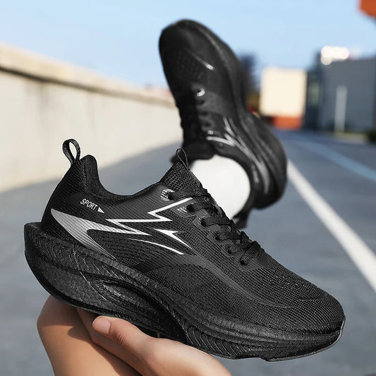 Men Running Shoes Marathon Sports Air Cushion Carbon Board Breathable Lightweight Comfortable Women Outdoor Athletic Sneakers