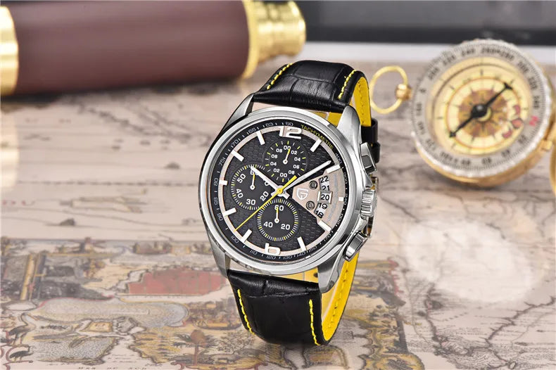 PAGANI DESIGN Chronograph Stop Watch for Men Quartz Multi-function Military Pilot Relógios Masculino Reloj Hombre Montre Homme
