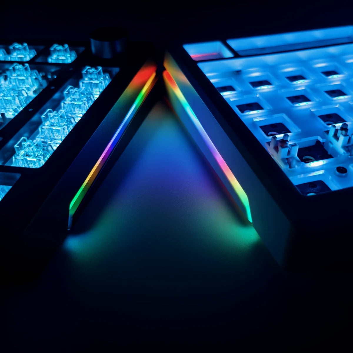 MAIMOOO KX75 75% Keyboard Kit Hotswap Transparent Full RGB Backlit 2.4GHz/Bluetooth Macro Custom DIY Mechanical Keyboard