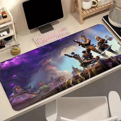 Gaming Mouse Pad F-Fortnite Anime Mousepad Deskmat Computer Accessories HD Desk Mat Mats Gamer Mouse Office Offices PC Desktop