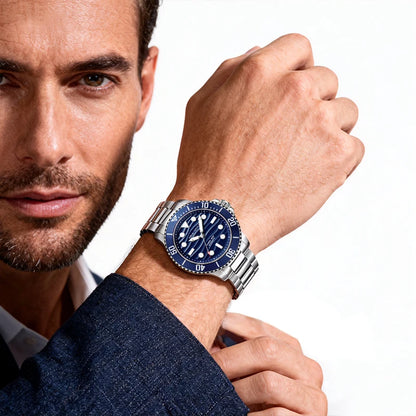 Seagull Ocean Series Automatic Man Mechanical Wristwatches Wave Dial Calendar 200m Waterproof Luminous Diving Watch reloj  6203