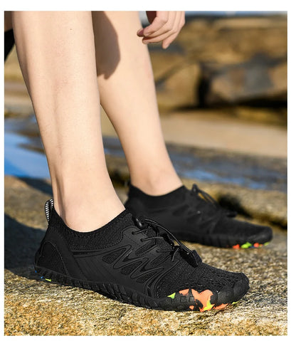 Zapatos acuáticos unisex de secado rápido con drenaje para vadeo, playa, deportes acuáticos, natación, yoga, buceo, surf y uso barefoot