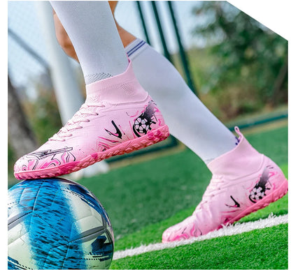 Men Professional Football Shoes Society Cleats Soccer Shoes Original Indoor Football Field Boots Grass Training TF/FG Sneakers