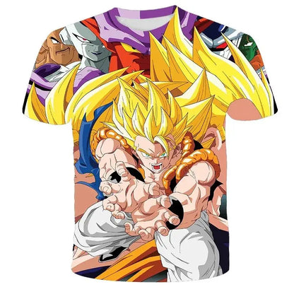 2026 Men's Dragon Ball T-shirt for Adult Summer Short Sleeved Children's Cartoon T-shirt for Boys