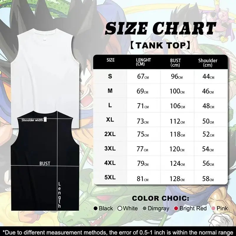 T-shirt de homem Dragon Ball Z Super Blue Vegeta, colete fitness retro americano, estilo Y2K Harajuku, nova coleção primavera e verão, para uso diário